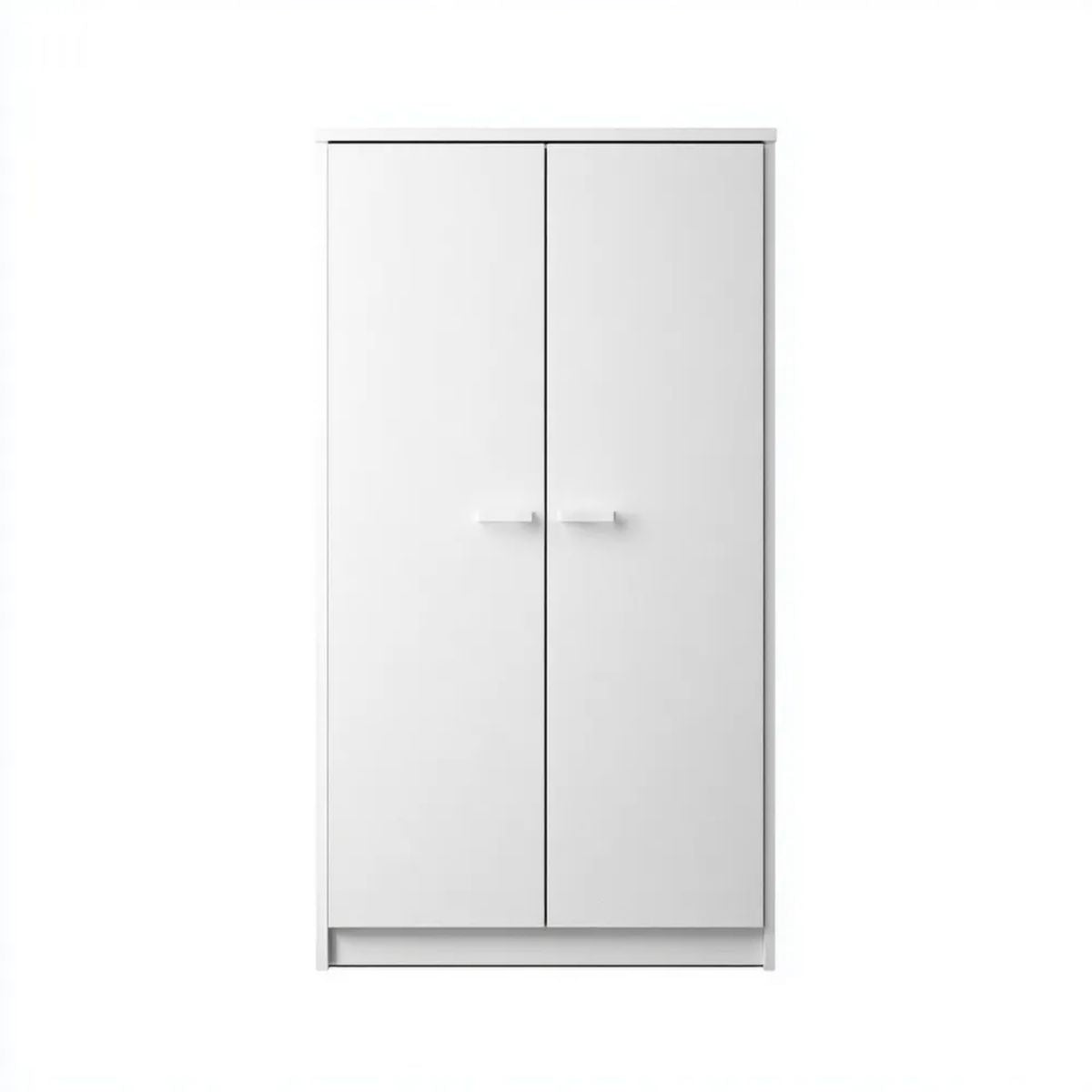 Biała szafa dwudrzwiowa z laminowanej płyty wiórowej 80 x 52 x 180 cm
